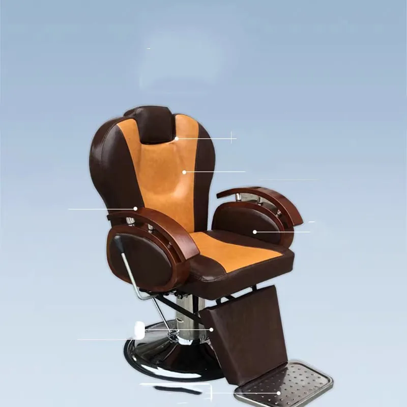 Leather Mobile Barber Chairs Luxury Cosmetic Office Hairdressing Barber Chairs Stylist Tabouret Coiffeuse Hairdressing Furniture