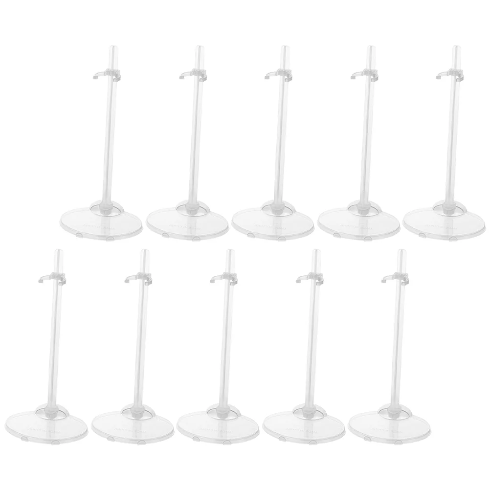 

10 Pcs Display Bracket Presentation Stand Toy Shelf Small Dolls Shop Supplies Plastic Action Figure Holder Household