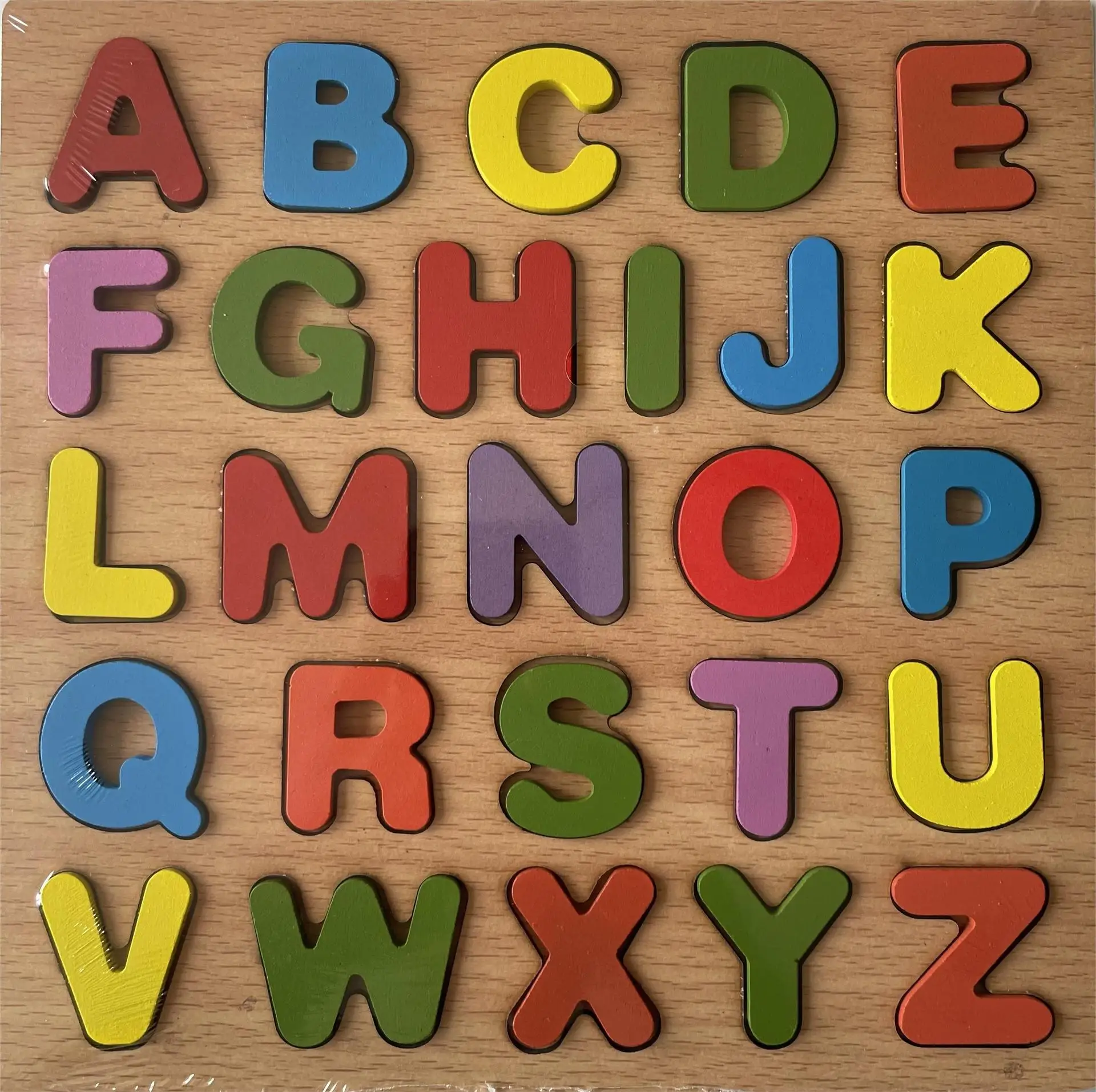 Colorful Alphabet Number Wooden Puzzles Toy for Kids Montessori Early Educational Baby Toys Intelligent Matching Game Child Gift
