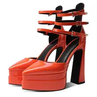 European/american Style Summer Thick Heels High Heels Wrapped Sandals Women's Pointed Belt Buckle Fashionable Women's Shoes - Image 5
