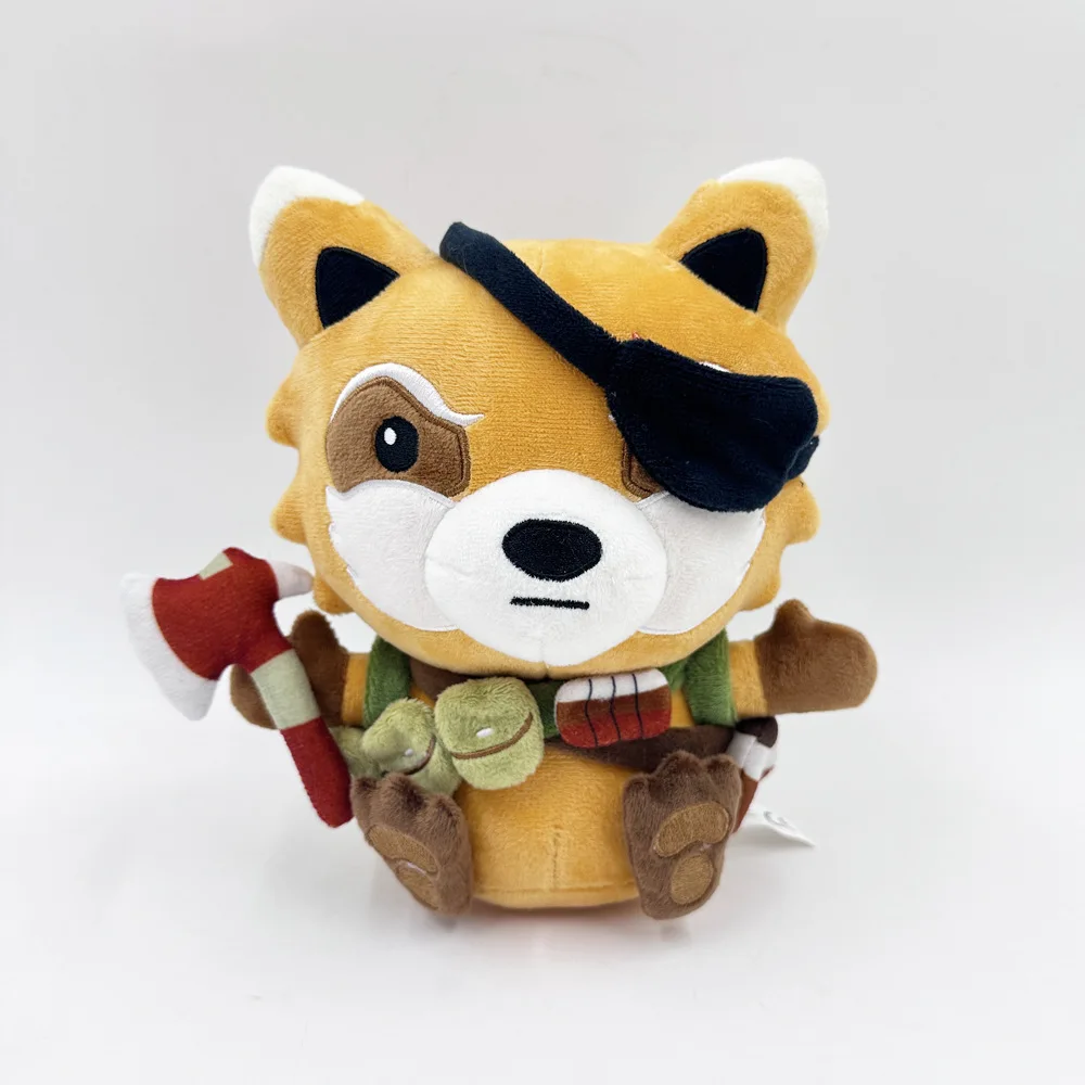 Плюшевый одноглазный енот Spiffo 22 см, мультяшное аниме-животное Kawaii, милые мягкие хлопковые набивные подарки, игрушки для детей