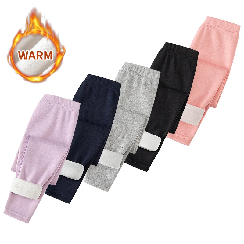 Kids Fleece Warm Leggings 2