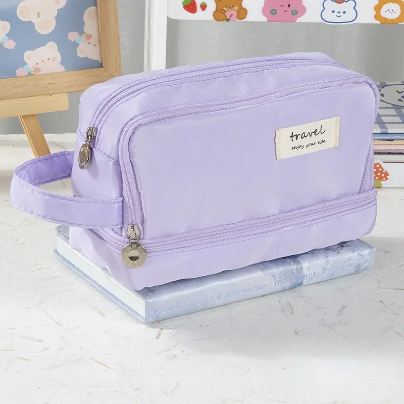 Large Capacity Pencil Cases Three-layer Cute Pencil Bag Student Teacher Stationery Pen Holder Gift for Kids pencil cases,stationery box,pen storage bag,pencil holder