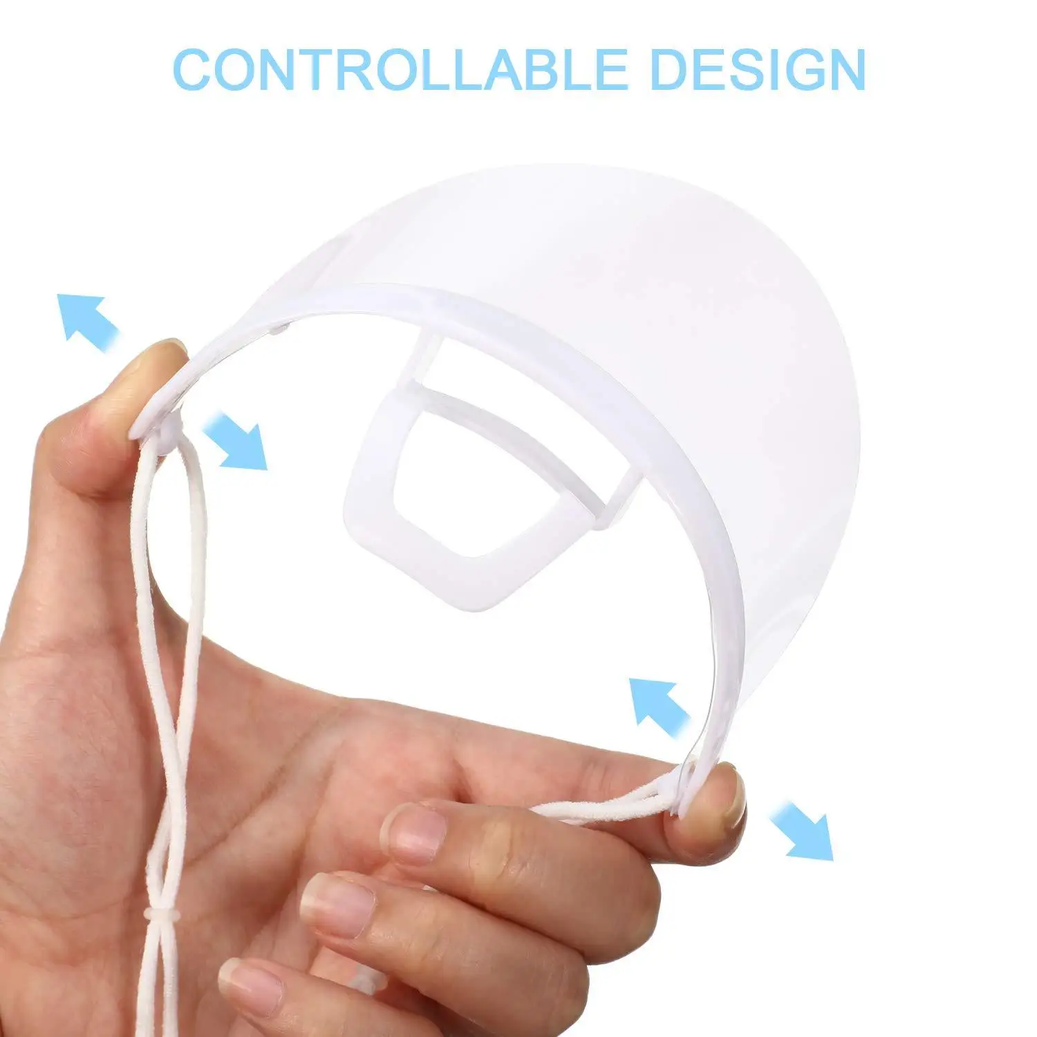 10Pcs Reusable Transparent Anti-fog Mask Shield Cover Restaurant School Plastic Anti-saliva Mouth Shield Beauty Tattoo Accessory 2