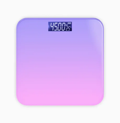 Gradient Color LCD Digital Display Glass Body Weight Scale