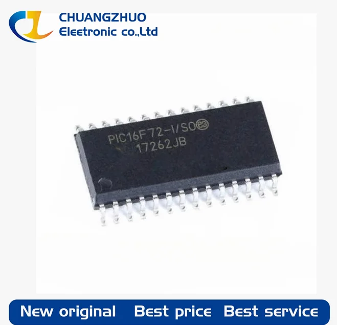

1Pcs New original PIC16F72-I/SO PIC16F72 4V~5.5V 128Byte PIC 20MHz FLASH 3.5KB SOP-28-300mil Microcontroller Units