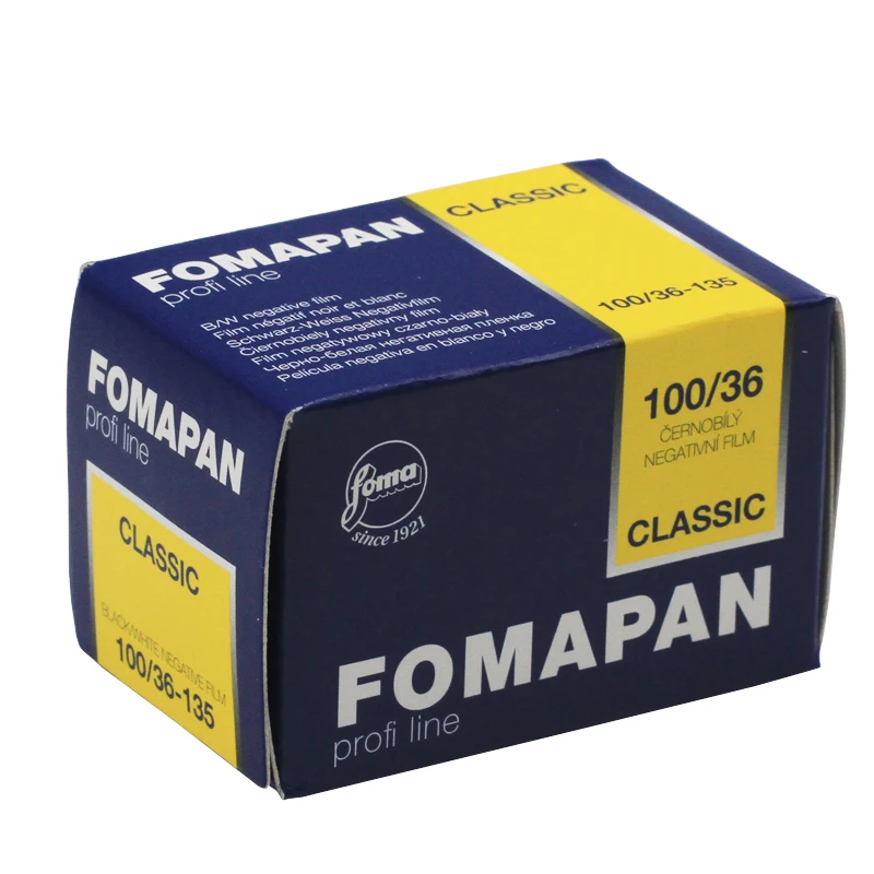 Fomapan 클래식 무브 필름 클래식 블랙 앤 화이트 서브패키지 롤, 1 롤, 100 200/400, 135mm, 36 Exp/Roll