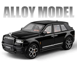 1:24 Land Rover Defender Diecast Toy Car with Sound and Light Features - Kids Christmas Gift (Cullinan Black)