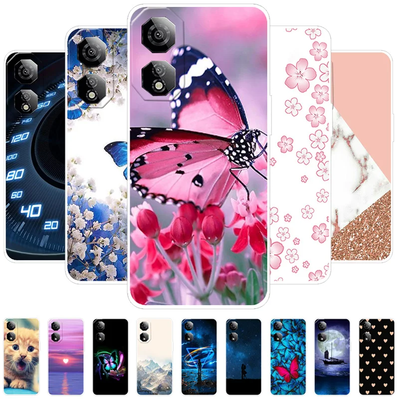 Shockproof Clear Silicone TPU Phone Case with Cute Animal Design