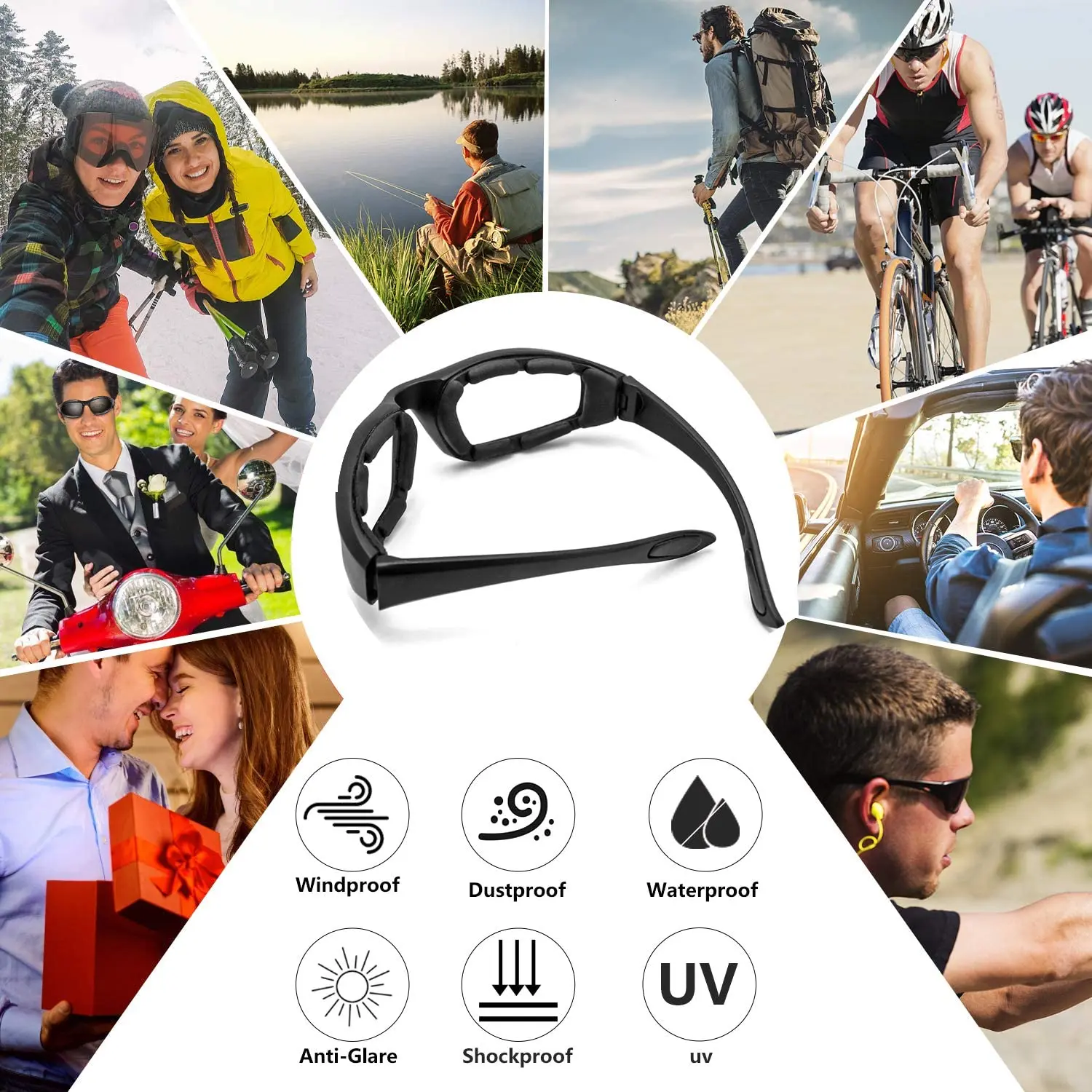 Windproof Motorcycle Glasses Men Vintage Retro UV Motorbike Motor Goggles Outdoor Ski Cycling Riding Glasses motorcycle goggles