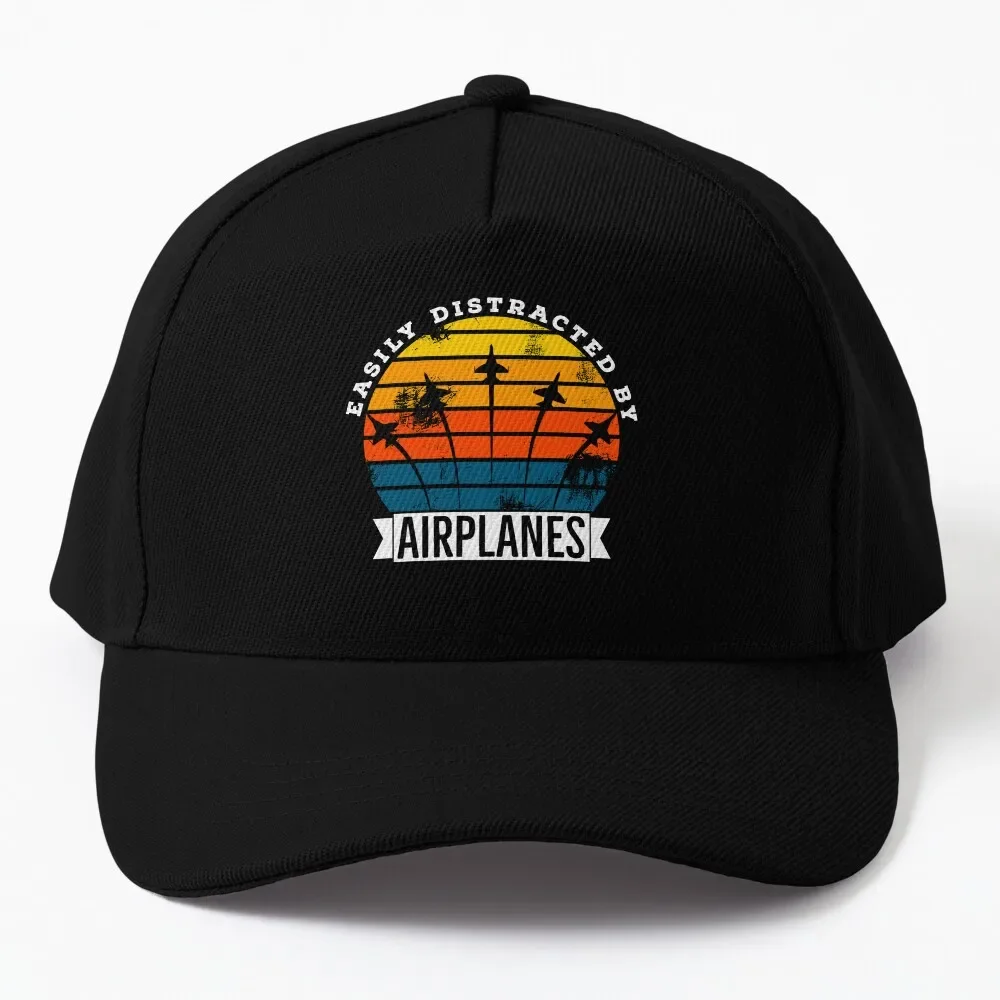 

Easily Distracted By Airplanes. Baseball Cap Hat Man For The Sun |-F-| fashionable Golf Golf Wear Men Women's