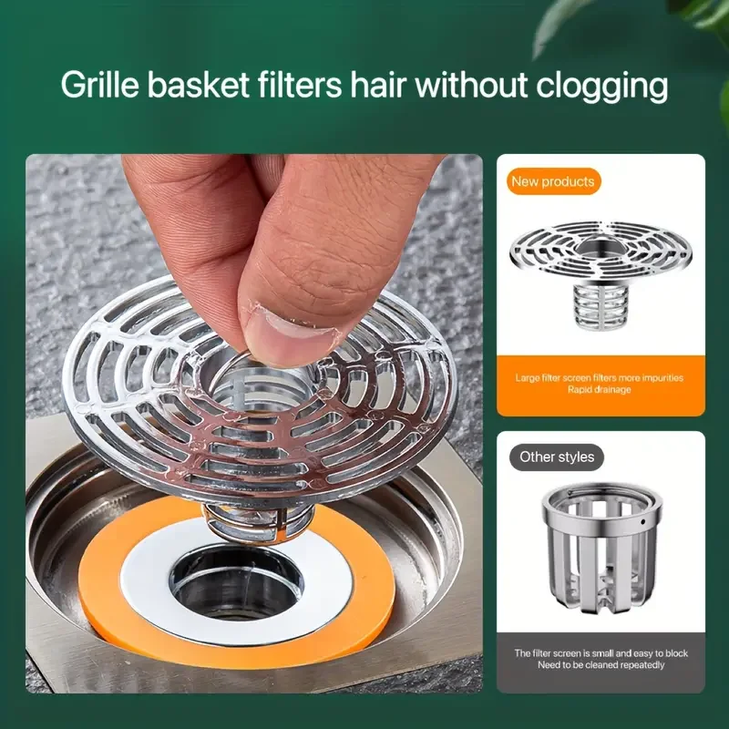 Copper Odor Proof Floor Drain Core Deodorant Insect-Proof Filter Sewer Pipe Plug Kitchen Bathroom Toilet Sewer Large size brass
