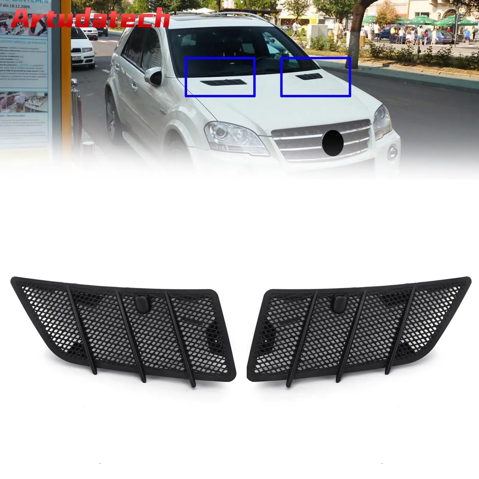 

Комплект крышек для вентиляционной решетки капота L + R для Benz W164 Ml Gl Class 2008-11 #1648804305