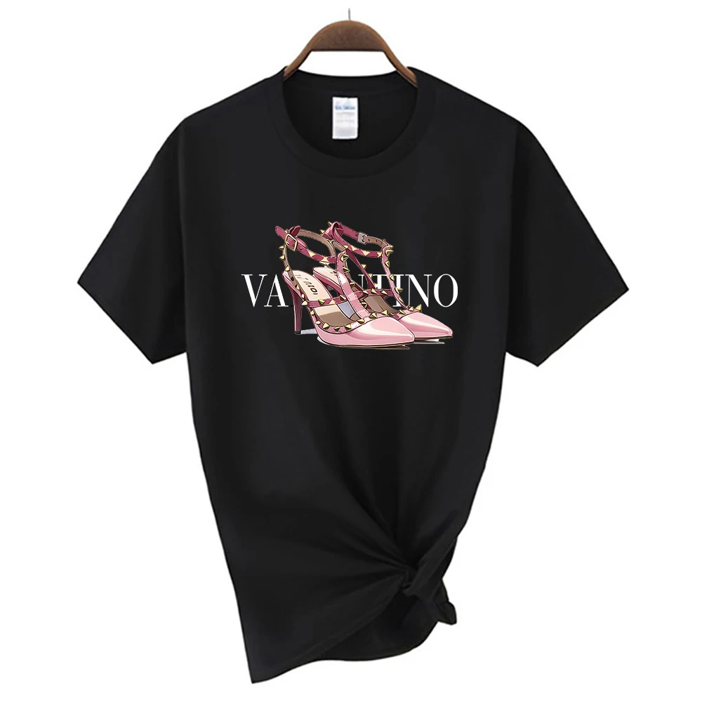 Cotton T Shirt t shirt Cotton Letter Print Woman Men's T-shirt Summer Tees Fashion Tops Unisex Oversized Blouse