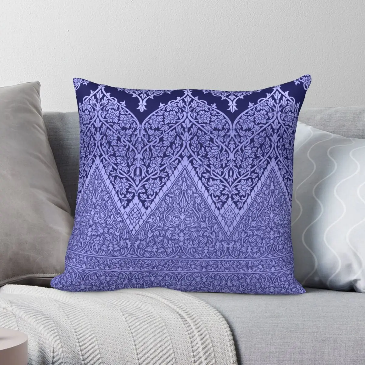 

Beautiful Very Peri Ornament Pillowcase Polyester Linen Velvet Printed Zip Decor Pillow Case Home Cushion Cover Wholesale 18"