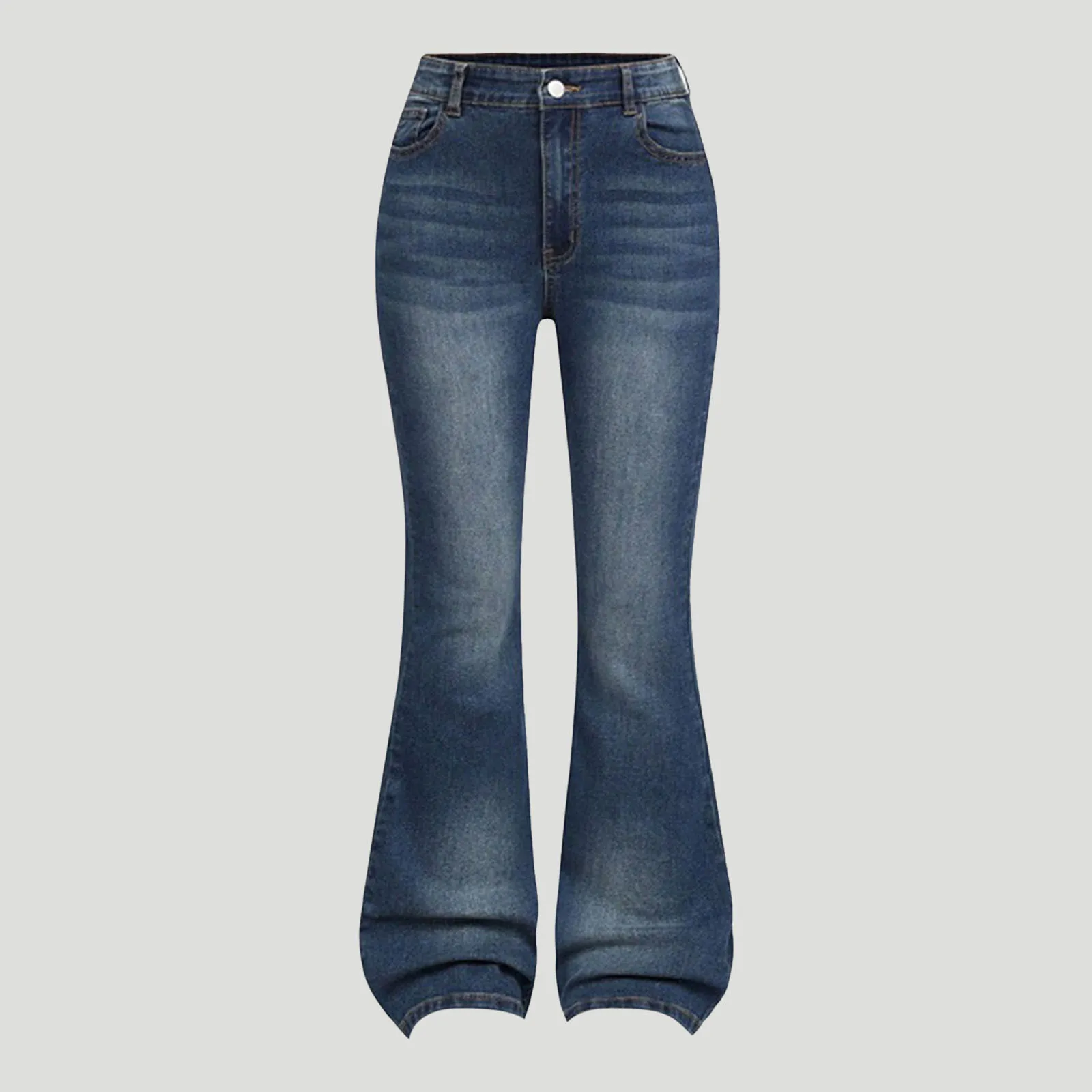 ملابس الفتيات الصغيرات للأطفال توين جينز متوهج طويل جرس سفلي واسع الساق من قماش الدنيم سروال ضيق متوهج سروال فستان للفتيات الصغيرات