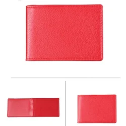 Premium PU Leather Driver License Holder and Document Wallet (Red)