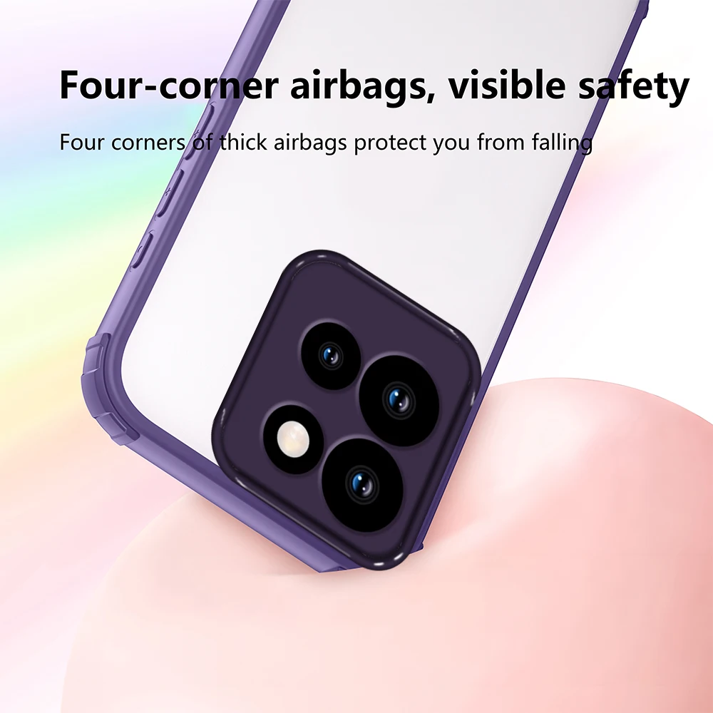 Solid Color Shock-Absorbing Protective Phone Case