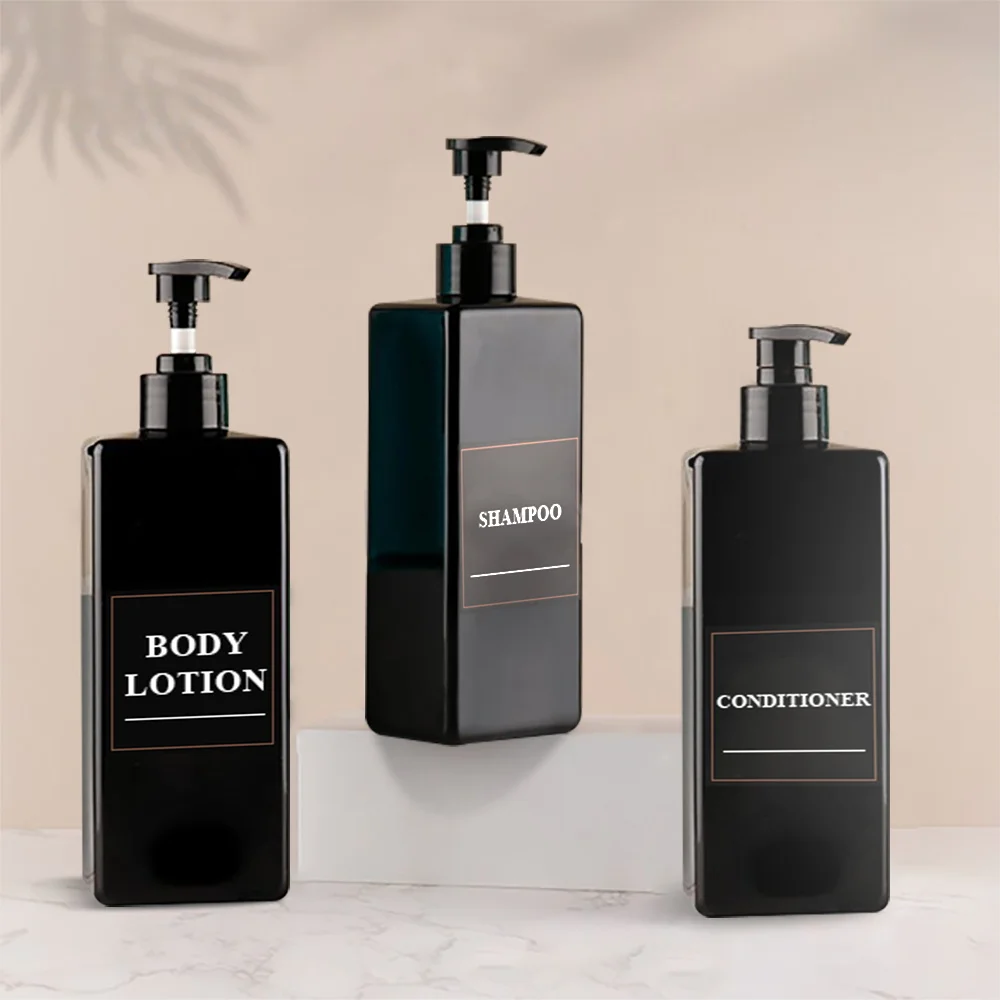 Bathroom Soap Dispenser Reusable Hand Pump Dispenser Bottle Bathroom Shower Gel Shampoo Bottle Container 3PCS 17.6 UK FL OZ soap dispenser shampoo dispenser soap dispenser bottle