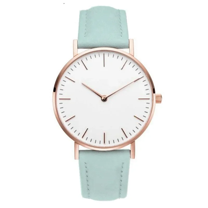 Luxury Women Simple Large Dial Watch Ladies Analog Quartz Wrist Watches Men Casual Leather Belt Quartz Wristwatch นาฬิกาข้อมือ