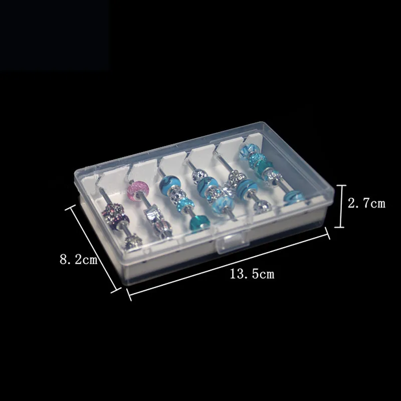 Acrylic Jewelry Box Charm Beads Tray Bracelet Ring Holder Jewellery Organizer Diy Finding Display Stand Storage Case Rack