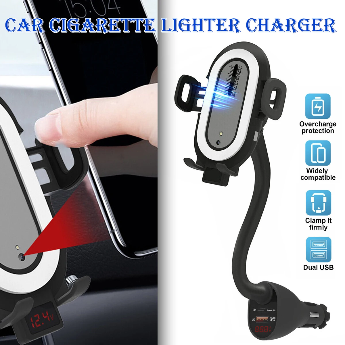 1pcCarCigaretteLighterWirelessChargerMountUniversalPhone