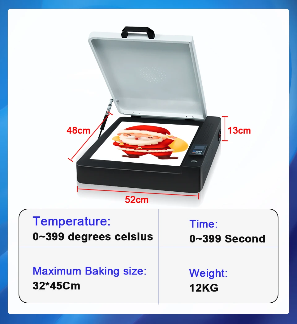 Colorsun A3 DTF Oven for DTF Printer Machine Alarm Function Professional with Dryer LED Display For DTF Printer Curing Oven