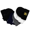 Embroidered Beanie Hats for Men Women Winter Warm Stretchable Quackity Knit Cuffed Beanie Hat Plain Kitted Hat 6