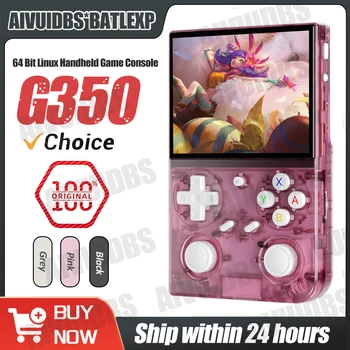 BATLEXP G350 Console di gioco portatile retrò Sistema Linux a 64 bit Schermo IPS da 3,5 "RK3326 Lettore video tascabile portatile 64 GB 4000 giochi 1