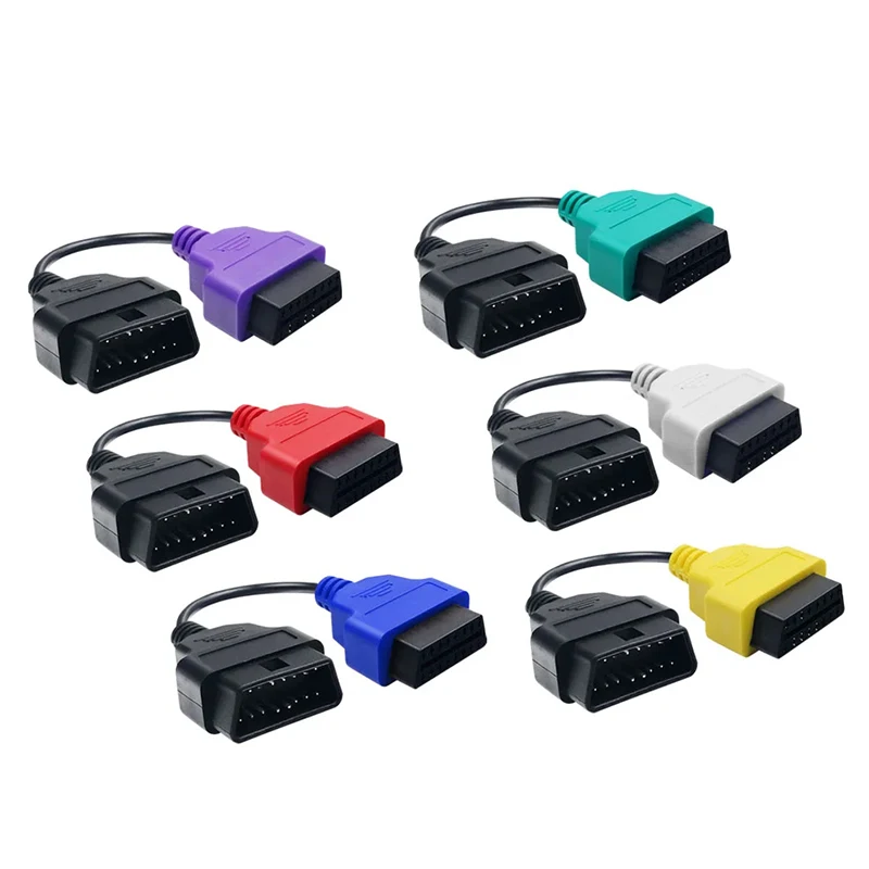 OBD2 Scanner Car Diagnostic Cable OBD2 ECU Repair Tool For FIAT ECU Scan Cable Adapter 6 Colors For FiatECUScan OBD2 Scanner Connector MultiECUScan ABS Airbag FIAT ECU Scan Tool