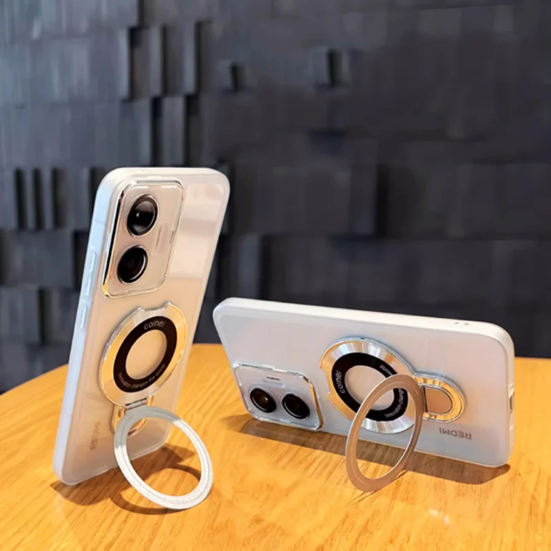 Magnetic Bracket Phone Case with Lanyard Strap and Shockproof Protection