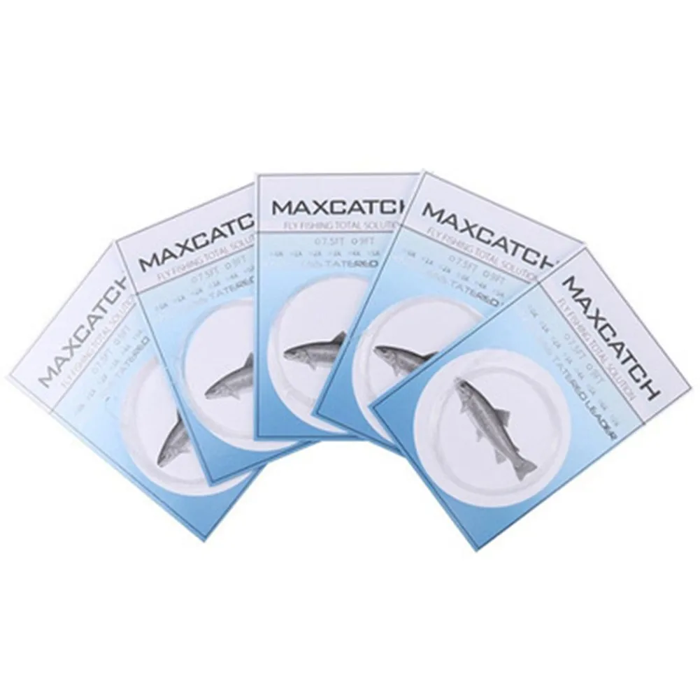 Maximumcatch 6pc 9FT Fly Fishing Leader 3/4/5/6X Clear Tapered Leader Nylon  Leader With Loop