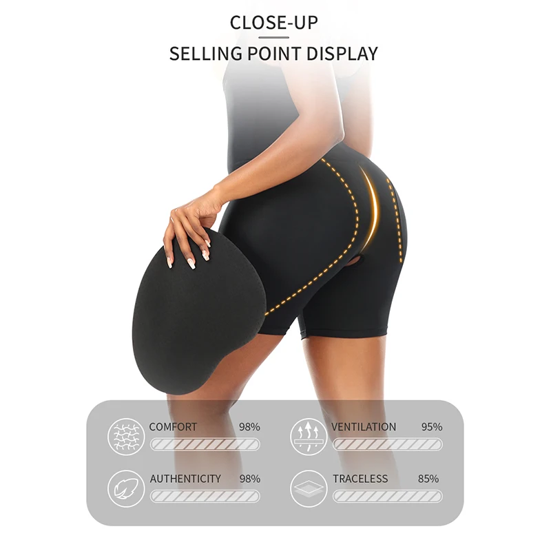 Shapewear Women Tummy Control And But Lifter Sexy Bodysuit Lingerie Open Crotch Buttocks Padding Hip Enhancer Female Underwear