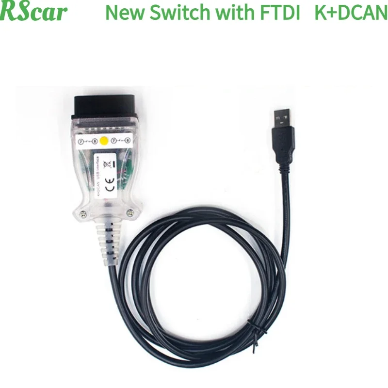 Nuovo Chip Completo Per Bmw K Dcan K + Can Ftdi Chip Interfaccia Diagnostica Usb Inpa Compatibile Per Bmw Series Nuovo Strumento Di Diagnosi Del Desig