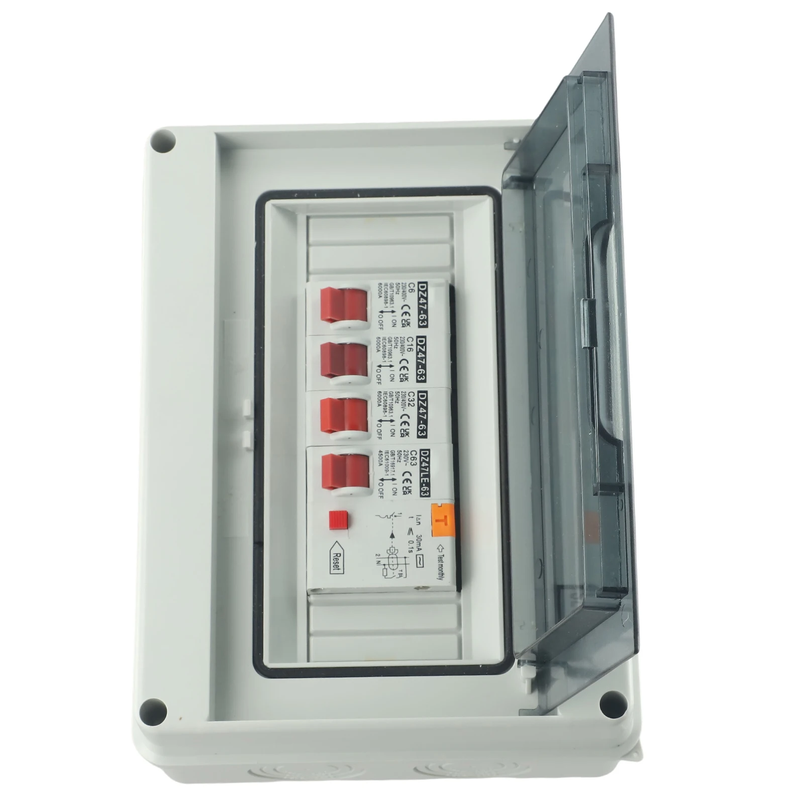 

Weather Resistant, Better Protection, 3 Way Garage Shed Camper Van Caravan Consumer Unit Fuse Box with RCD and 3 x MCB