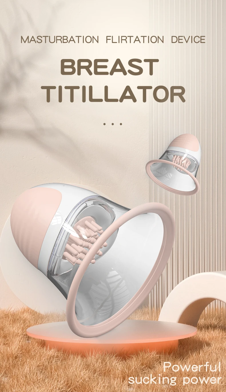 Nipple Suckers Sucking Stimulator Massager with 10 Vibrator Rotation Modes Adult Sex Toys for Women Couples Breasts Sucker