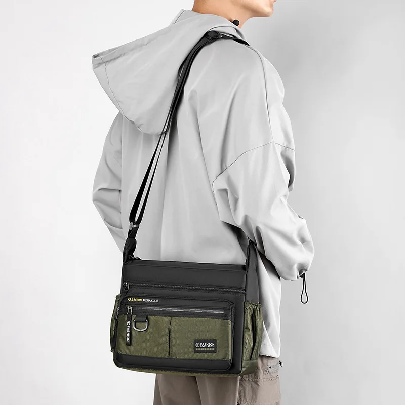 Men Crossbody Bags Male Nylon Shoulder Bags Boy Messenger Bags Man Handbags for Travel Casual Large Bag - 3