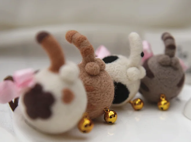 Claws and eggs cartoon animal set wool needlepoint kit wool felt needle felting ornaments craft needlecraft DIY handmade