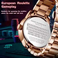 Mark Fairwhale 5031 nouveau 2025 montre pour hommes de marque supérieure Quartz chiffres arabes cadran rotatif roue montre automatique diamant lumineux 6