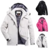 2023 New Women Fashion Warm Parkas Hooded Thick Plush Winter Coats Outdoor Camping Hiking Jackets Windproof Outerwear Chaquetas 1