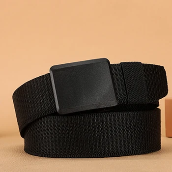 1Pc New Automatic Buckle Nylon Belt Outdoor Hunting Multifunctional Tactical Canvas Belt High Quality Men And WomenBelt 1