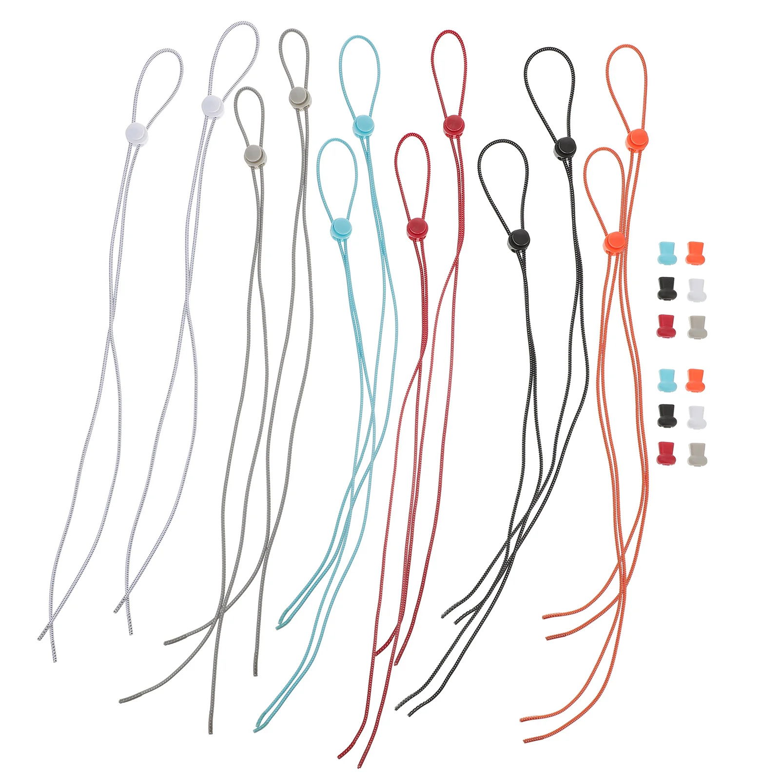 

6 Pairs Elastic Tieless Sneaker Shoe Laces Adjustable Stretch Board Shoes Laces for Kids and Adults