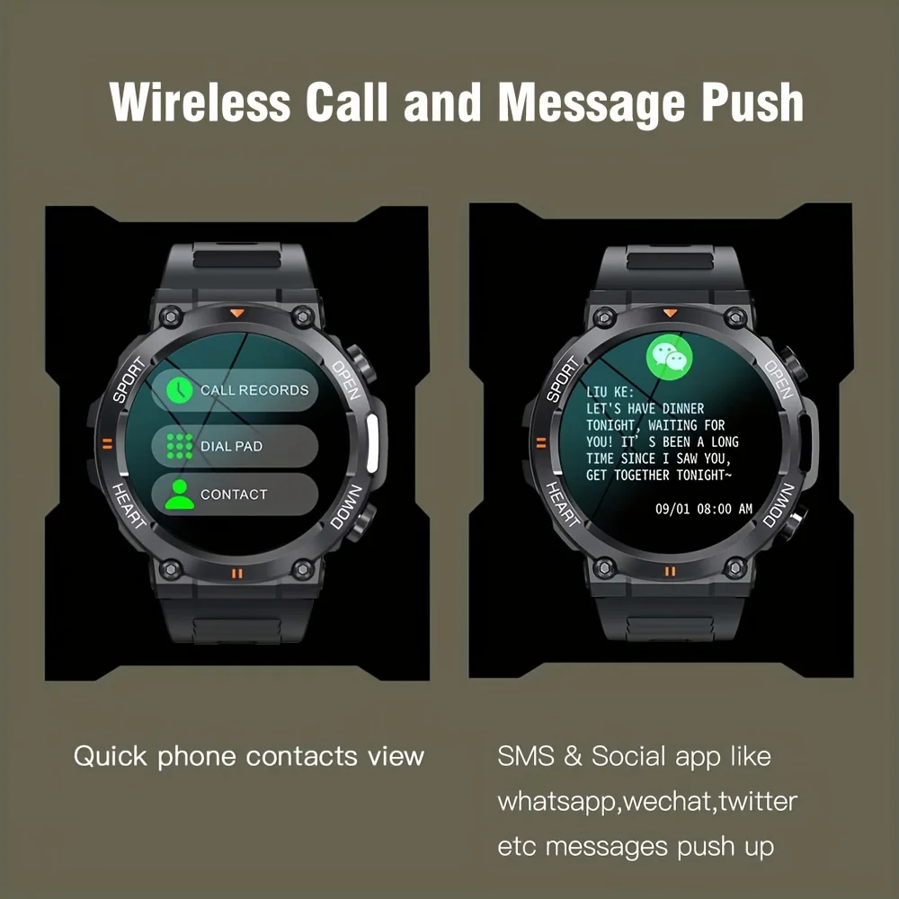 K56Pro Smart Watch for Men Heart Rate Blood Bluetooth Sport 400mAh Long Standby 1.39 Inch 360*360 HD Screen Outdoors Smartwatch