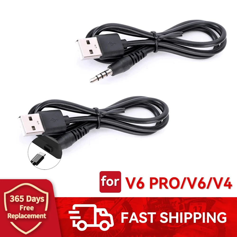 Motorcycle Helmet USB Charging Cable for EJEAS V6 Pro V4C