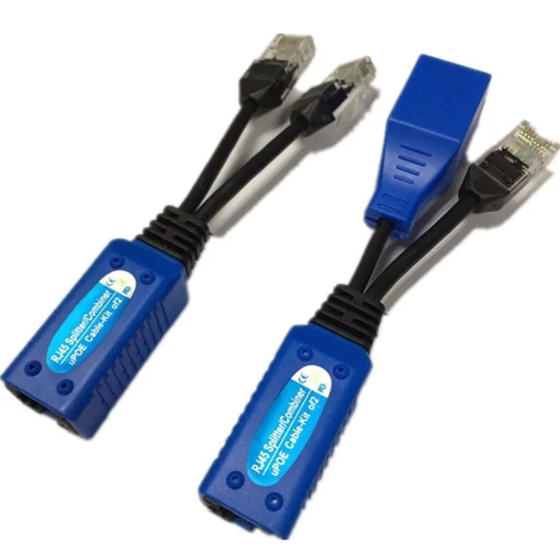 

1pair RJ45 splitter combiner uPOE cable, two POE camera use one net cable POE Adapter Cable Connectors Passive Power Cable