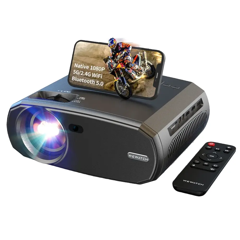 Portable 5G WIFI Projector Mini Smart Real 1080P Full HD 200 Inches Large Screen LED Bluetooth Supported portable projector