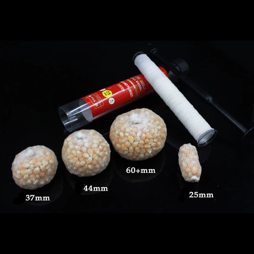 1pc Fishing PVA Mesh 60mm/44mm/37mmx5m Bait Bag Fishing Mesh Net With bait plastic Functional Terminal Tackle parts