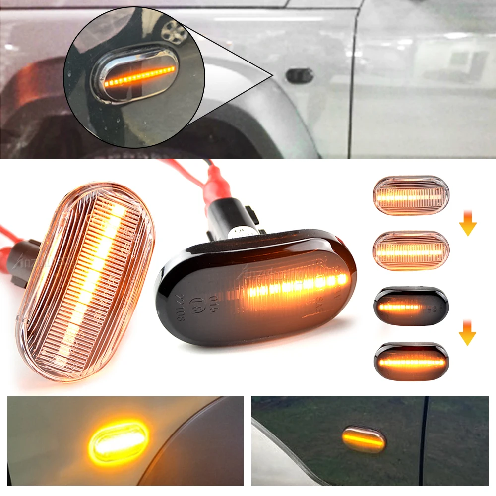 

2pcs For Suzuki Jimny B64W JB74 JB23 JB64 For Mazda AZ off-road JM23W Led Side Marker Flowing Turn Signal Lamp Dynamic Blinker