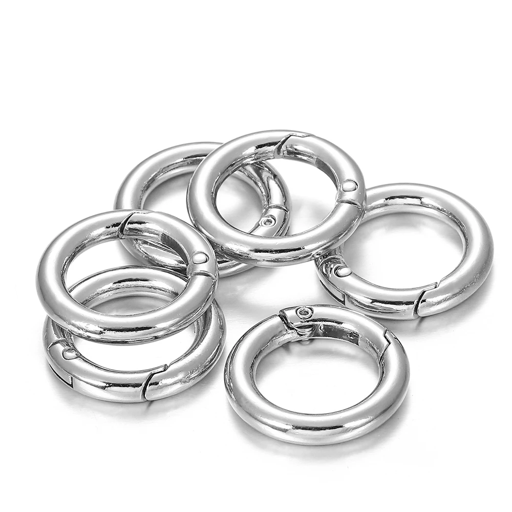 5pcs Metal Spring Clasps for Keychains, Bags, and Jewelry Making