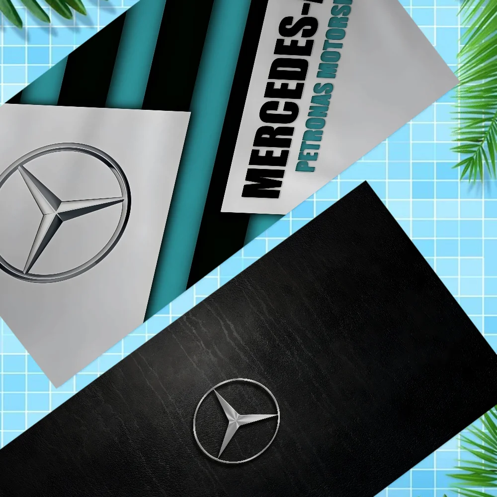 Car B-Benz Anime Beach Swimming Towel Soft Absorbent Washcloth Children's Gifts for Kids Travel Camping Gym 2
